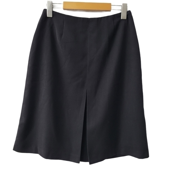 Black Front Pleat Skirt Size 8 Vintage - Picture 5 of 8